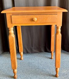 Vintage Solid Wood Single Drawer Side Table