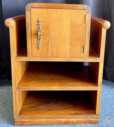 Vintage 40's Humidor Side Table Cedar Lined With Shelves