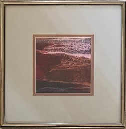 Carole Barnes AWS Coastal With Red Small Signed Painting