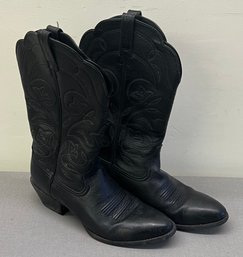 Pair Of Ariat Men's 9.5 Black Leather Boots