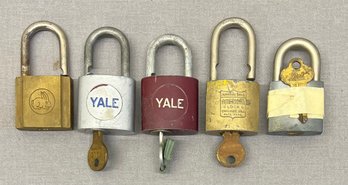 (5) Vintage Locks - Yale And Junkung Bros.