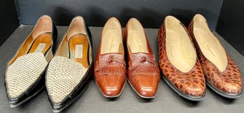 Pair Of Jimmy Choo London Made In Italy 41.5 Size Ladies Shoes, (2) Pairs Of Salvatore Ferragamo Ladies Shoes