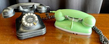 (2) Vintage Phones - (1) Cordless