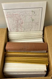 Large Lot Of US Department Of The Interior Geological Survey Topographical Maps - Wyoming, North Dakota, NeB.