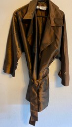 1980's Ann Tjain For Kenar Ladies Polyester Coat Size Large