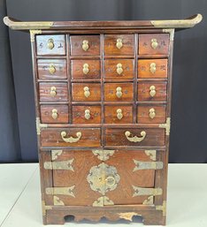 Antique Korean 18 Drawer Medicine Herb Apothecary Chest (As Is)