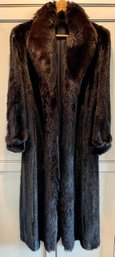 Stunning Full Length Ladies Mink Coat Satin Lining