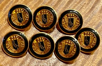 7 Black And Gold Christian Dior Buttons