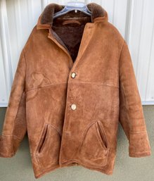 Sawyer Of Napa Leather And Faux Fur Coat Size Medium