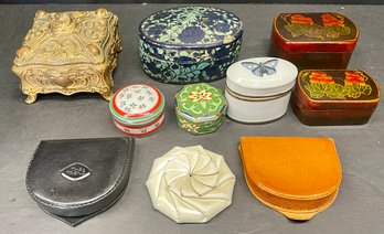 JB 493 Art Nouveau Jewelry Casket (as Is), Boxes, Leather Coin Purses, Porcelain Trinket Dishes