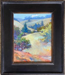 Original Rebecca Osgood Landscape Oil Painting In Dark Wood Frame