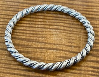 Sterling Silver Twist Bangle Bracelet - Total Weight - 48.4 Grams