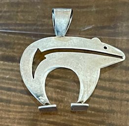 Ray Tracey & Knifewing Segura Sterling Silver Bear Pendant - Total Weight 5 Grams