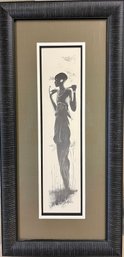 Artist Signed Black Ink Block Print By Jack