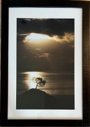 Black And White Framed Ocean Print