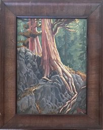 Original Elizabeth Black Art Framed Oil Painting 2008