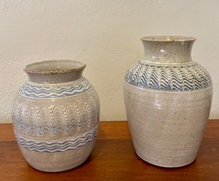 (2) 1970's Susan Ward Studio Pottery Vases