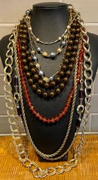 Vintage Necklaces & Belt - Gold Tone - Bronze Tone Metal Bead - Sarah Coventry - Avon
