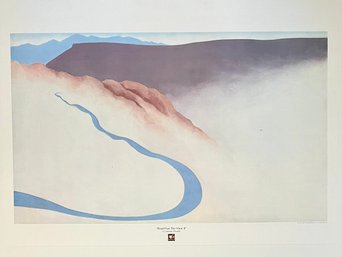 Georgia O'keeffe Road Past The View II 1975 Print Out Of Frame