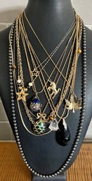 Amway Gold Tone 12k Gf Necklaces - Enamel Egg Locket - Unicorn - Star And More