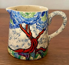 Bizarre Hand Painted Creamer By Clarice Cliff Newport Pottery England (as Is)