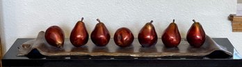French Lesson 16 Red Pears Bronze 8 Of 15 By Darlis Lamb On Black Marble Base
