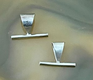 2 Sterling Silver Pendant Adapters