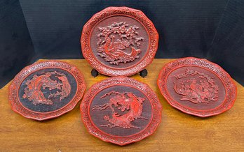 (4) Cinnabar 5 Perceptions Of Weo Cho Limited Edition Wall Hanging Plates