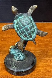 Small SPI Gallery Brass Sea Turtle Sculpture