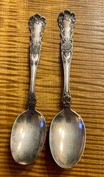 2 Antique Gorham Sterling Silver Buttercup 5..5' Spoons - Total Weight - 49.1 Grams