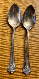 2 - 1896 Sterling Silver 5.25' Demitasse Spoons Webster - Total Weight - 26.2 Grams