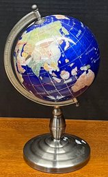 Small Table Top Stone By Country Inlay Globe