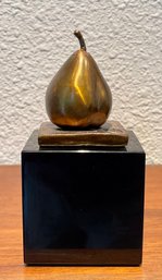 Heartsong Pear Bronze 69 Of 100 By Darlis Lamb On Black Marble Base