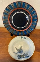 Tonala Mexico Bowl And Hand Painted Mexico Platter