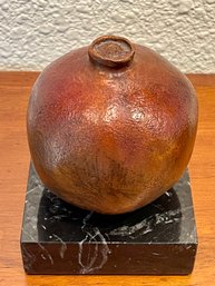 Pomegranate Bronze 3 Of 50 By Darlis Lamb On Black Marble Base
