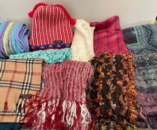 Scarf Lot - Jytte Mau Hat, Tickled Pink, Gimbels 100 Percent Wool, Prana, And More