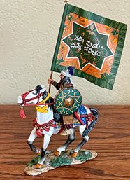 King And Country 2007 Crusaders Cross And Crescent King With Flag Mounted Toy Soldier Figurine Metal