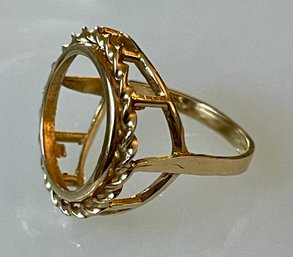 14K Gold Ring (without Stone) Size 6.5  - Total Weight - 3.6 Grams