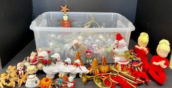 Vintage Holiday Ornaments - Shackman Dolls, Santa, Horses, Angels, Western, And More