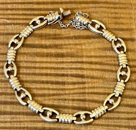 14K Yellow Gold Link 7' Bracelet - Total Weight 10.4 Grams