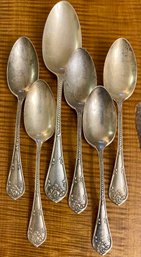 Towle Antique Sterling Silver Teaspoons & Serving Spoon - Weight 136 Grams
