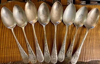 6 - Sterling Silver Antique Towle Teaspoons - Weight 132 Grams