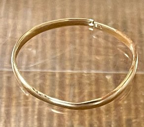 14K Gold Band Size 11.5 Scrap Or Repair - Has Been Cut On Bottom - Total Weight 1.1 Grams