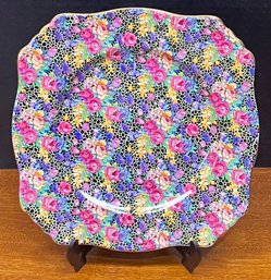 Royal Winton Vintage Hazel Chintz Square 10 Inch Cake Plate