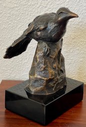 Sofia Crow Bronze 4 Of 14 By Darlis Lamb On Black Marble Base