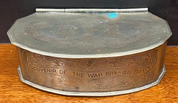 Souvenir Of The War 1914 To 1919 OPPY Engraved Trinket Box