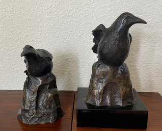 Antonio FP And Sofia 1 Of 15 Crow Bronzes By Darlis Lamb (as Is)