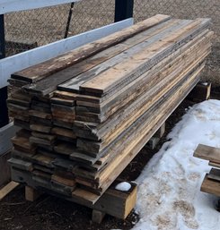 102 Pieces Of 1x6 Rough Cut 8 Foot Pine Boards