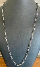 Vintage Sterling Silver Hand Made Navajo Stamped Link Necklace - 10.7 Grams Total
