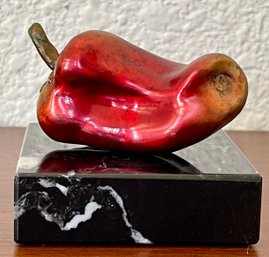 Sweet Red Pepper Bronze 5 Of 50 By Darlis Lamb On Black Marble Base